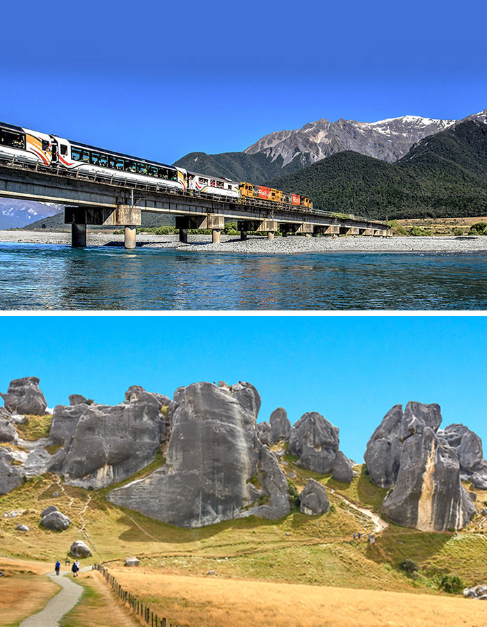 紐西蘭南北島旅遊-高山火車-城堡山