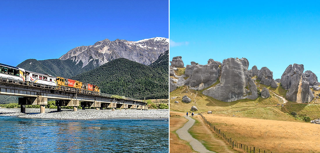 紐西蘭南北島旅遊-高山火車-城堡山