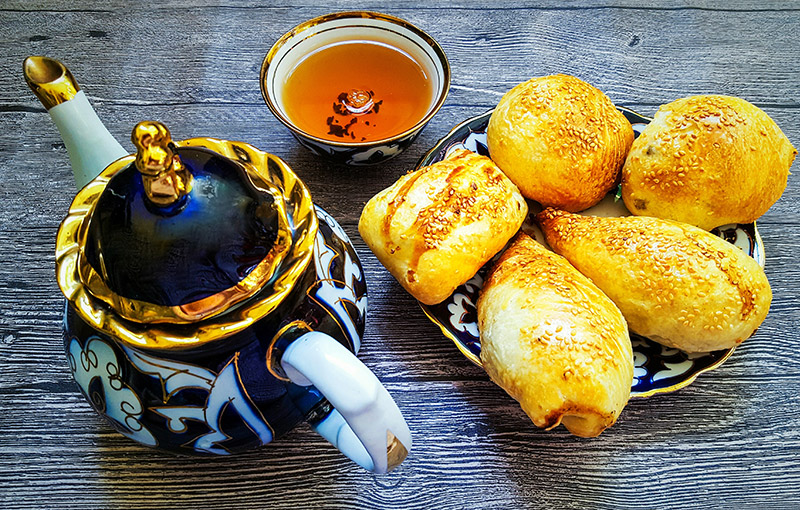 烏茲別克黑茶與南瓜餐食