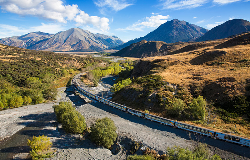 紐西蘭旅遊景點推薦，南阿爾卑斯號–高山火車之旅